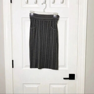 SUNNER Knit Grey‎ Pinstripe Pencil Skirt Size XS